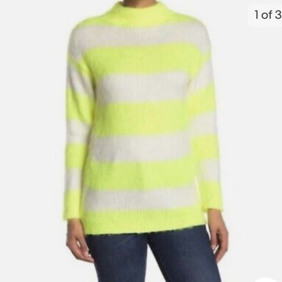Nordstrom Abound Sweater Lime & Cream Size Large NWT - Picture 1 of 12